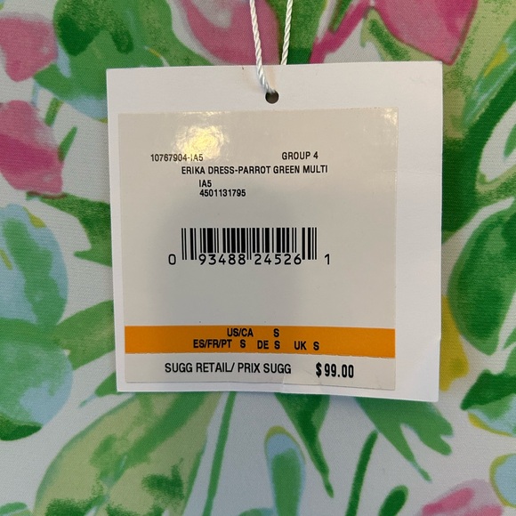 NWT Pappagallo Erika-Dress Parrot Green Multi Size Small - Picture 3 of 4
